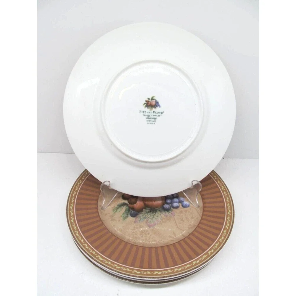Fitz & Floyd Classic Choices Tuscany Intaglia Salad Plates 9 1/4